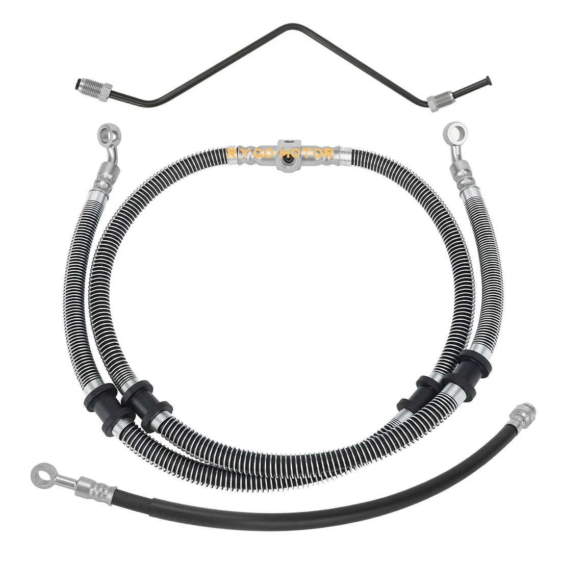 Front Brake Hose Line Pipe Kit for Yamaha Grizzly 450 4x4 (2007–2010)