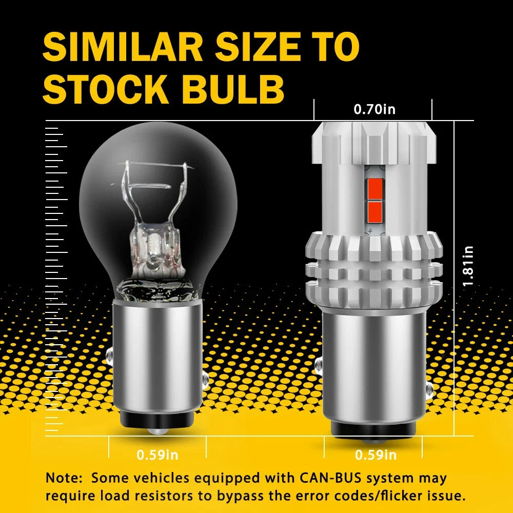 2X AUXITO 1157 LED Brake Stop Tail Light Bulbs 7528 2357 2057 for