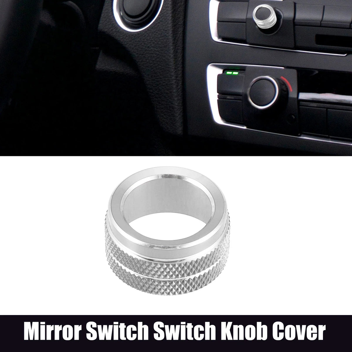 Auto Mirror Switch Knob Cover for Toyota  - Silver Tone