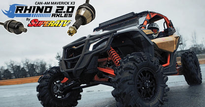SuperATV Rhino 2.0 Rear Axle for Can-Am Maverick X3 (2017–2023)