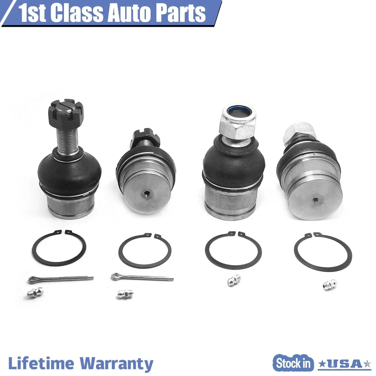 4Pcs Front Suspension Ball Joint Set for Ford F-250 F-350 Excursion (1994–2019)