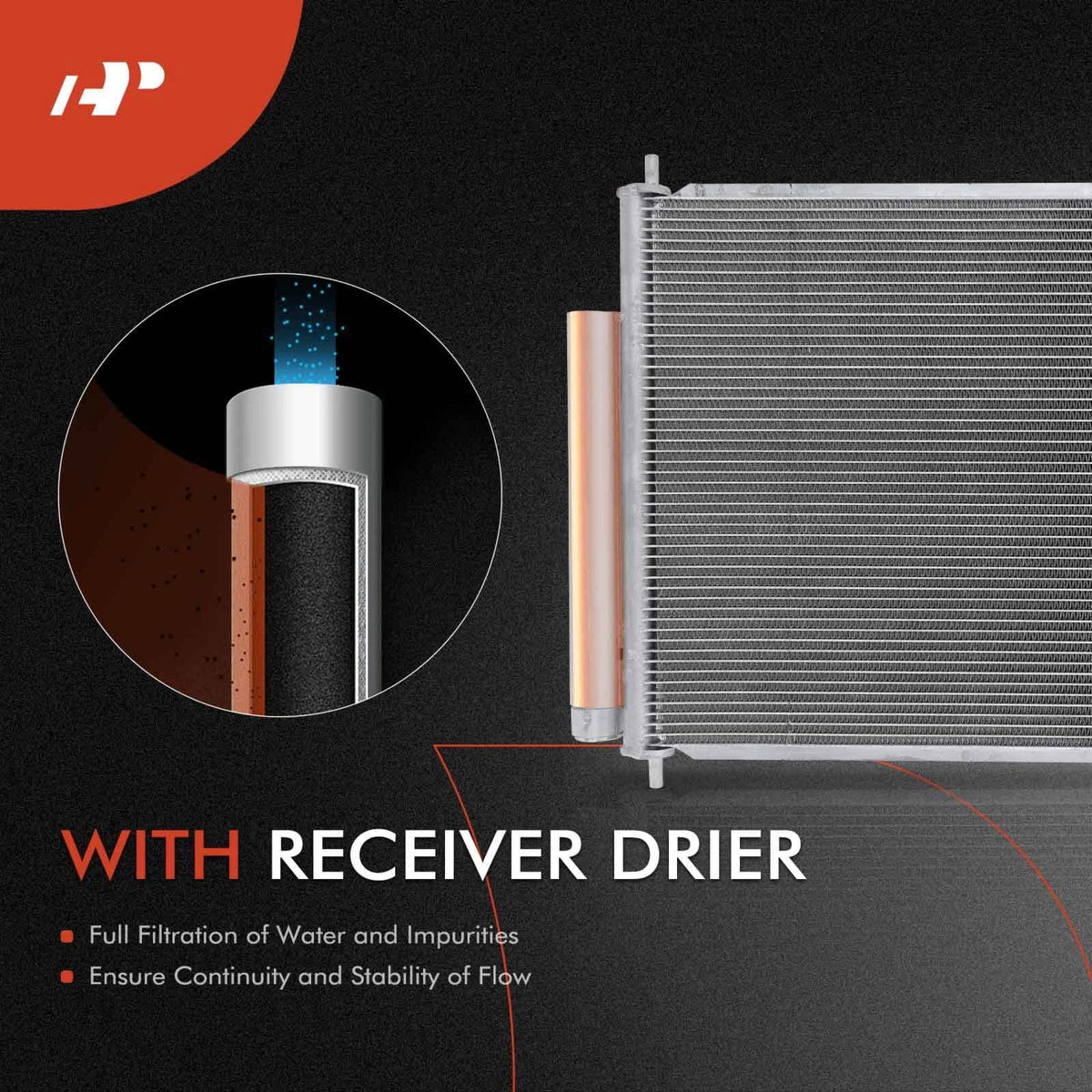 AC Condenser with Cooling Fan Shroud Kit for Honda Civic 2012-2015
