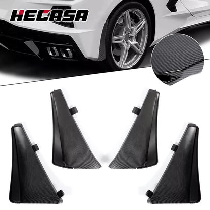 XL Carbon Style Extended Mud Flaps for C8 Corvette (2020–2023)