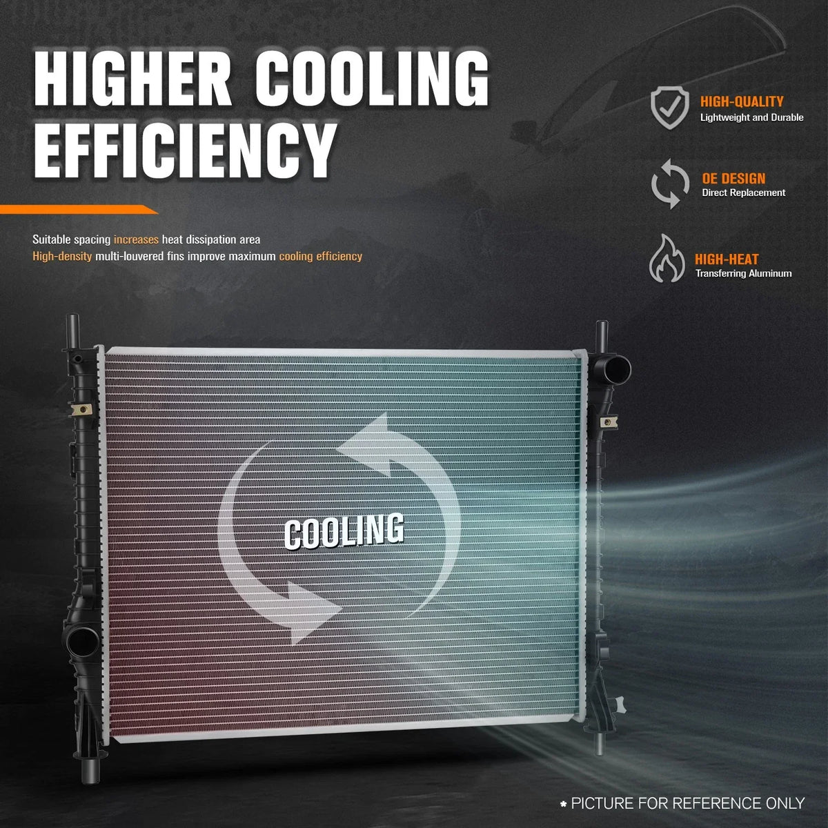 Aluminum Cooling Radiator DPI-13487 for Ford Mustang 2.3L (2015–2022)