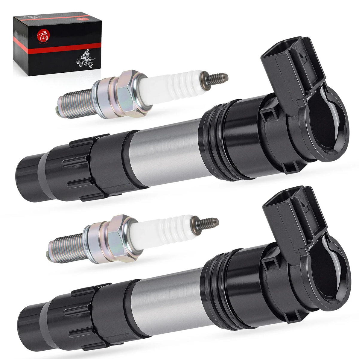 2X Ignition Coils & Iridium Spark Plugs for Kawasaki Z650 (2017–2023)
