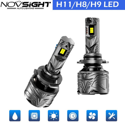 2X H11 H8 H9 240W LED Headlight Bulbs 60000LM for NOVSIGHT