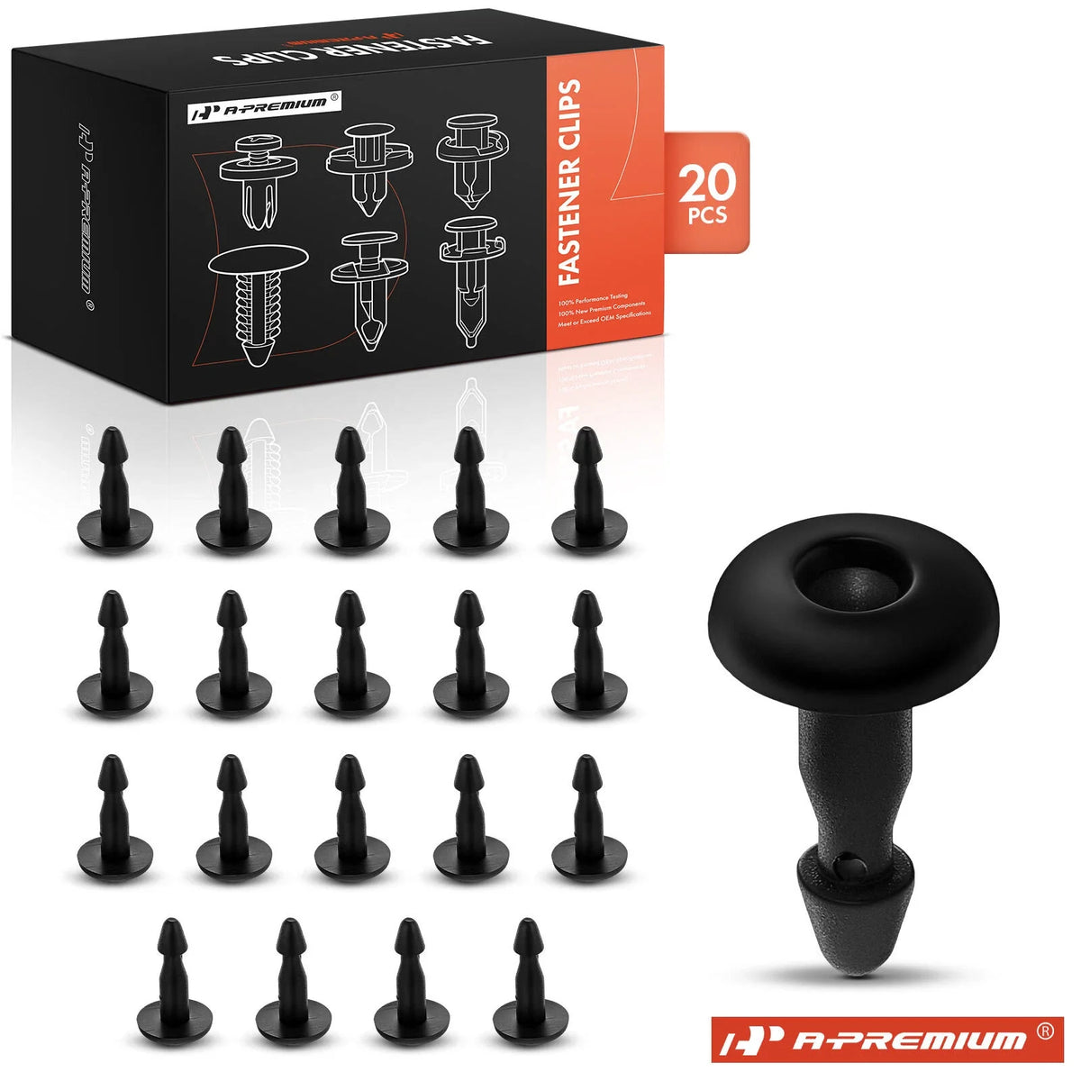20x Nylon Cowl Screen Pin Retainer Clip for Nissan