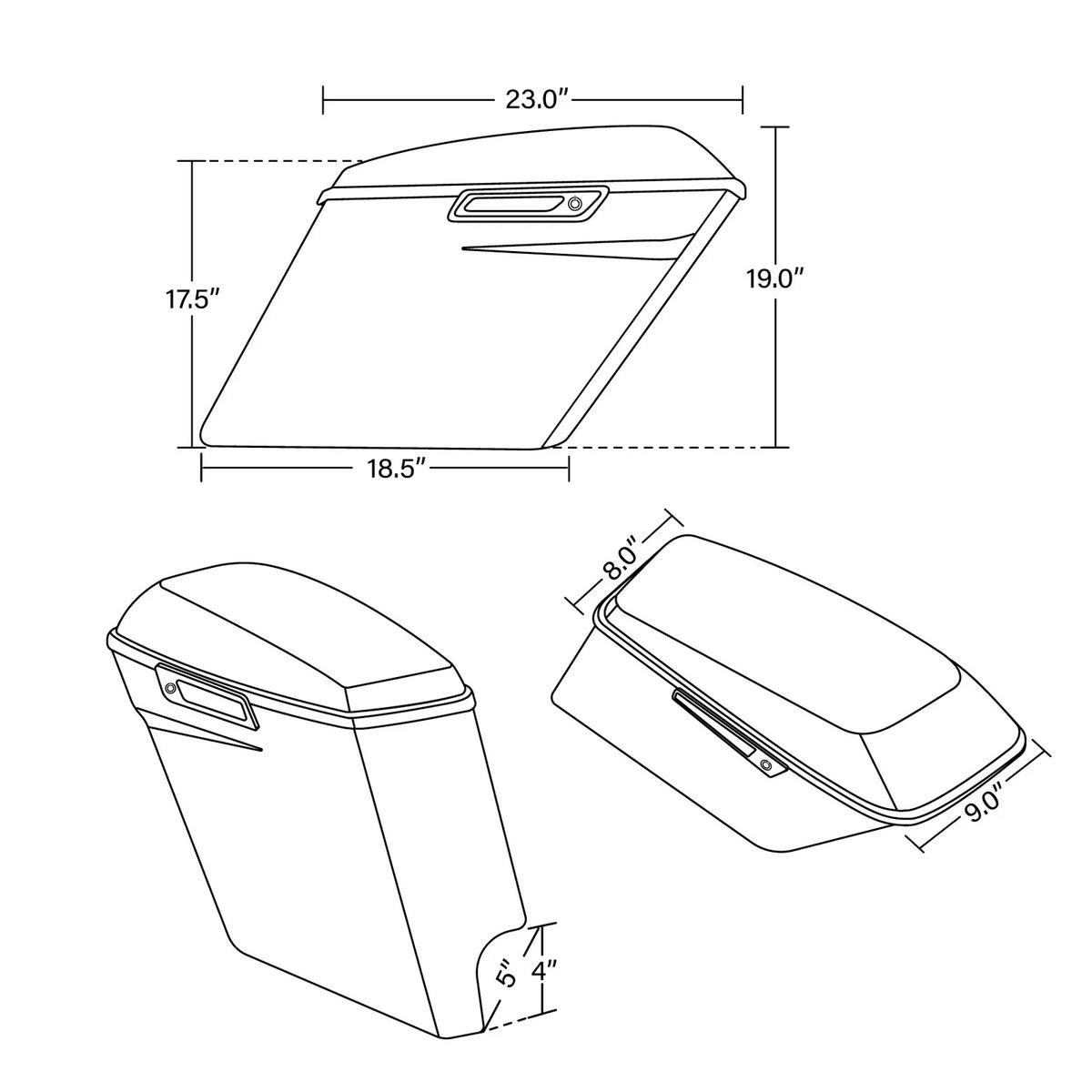 Saddlebag Bracket Conversion for Harley Wide Super Glide 08-17