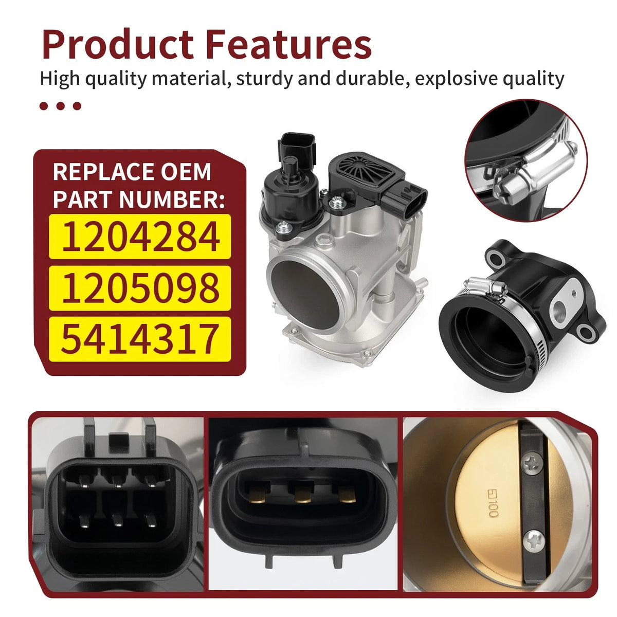 Throttle Body 1205098 with Adapter for Polaris ACE 570 (2015–2016)