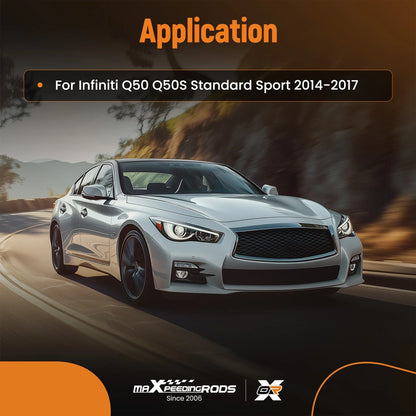 Gloss Black Rear Diffuser for Q50 Q50S Infiniti (2014-2017)