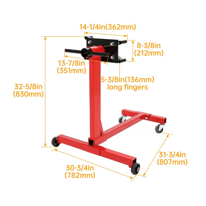 Engine Stand 1500lbs Steel with 360° Rotating Head for Universal Fit