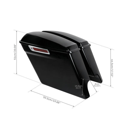Extended 5" Saddle Bags for Harley Davidson Touring (2014-Present)