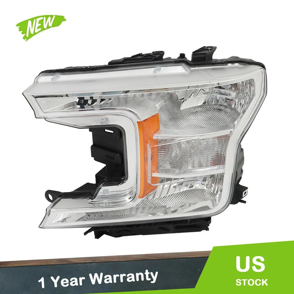 2018–2020 Ford F150 Left Halogen Headlight in Chrome