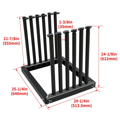 Black Steel Windshield Rack for Auto Glass Cargo (5 Lite)