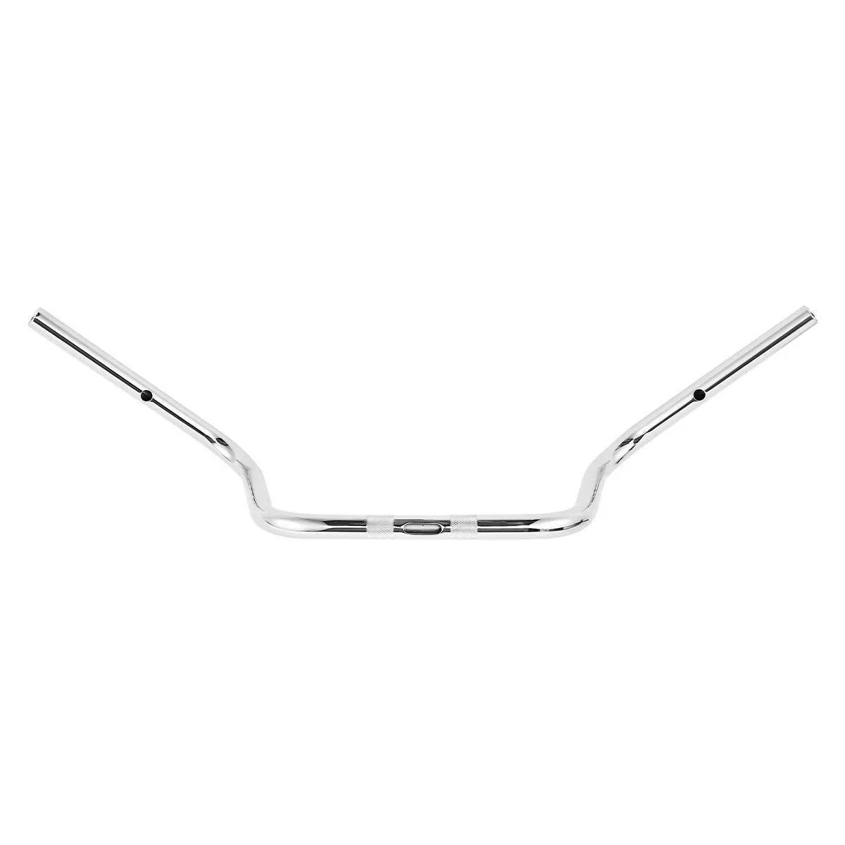 Chrome/Black 10" Ape Hanger Handlebars for 2010-2016 Harley FLST