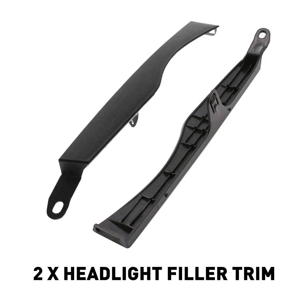 Set of 2 Front Bumper Headlight Filler Trim Panels for Toyota Tacoma (2005–2011)