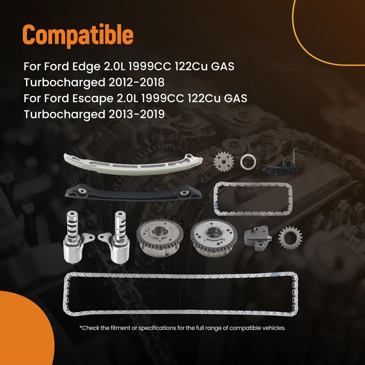 Timing Chain Set for Ford Explorer Edge 2.0L 2.3L 2012-2019 CM5Z6652B