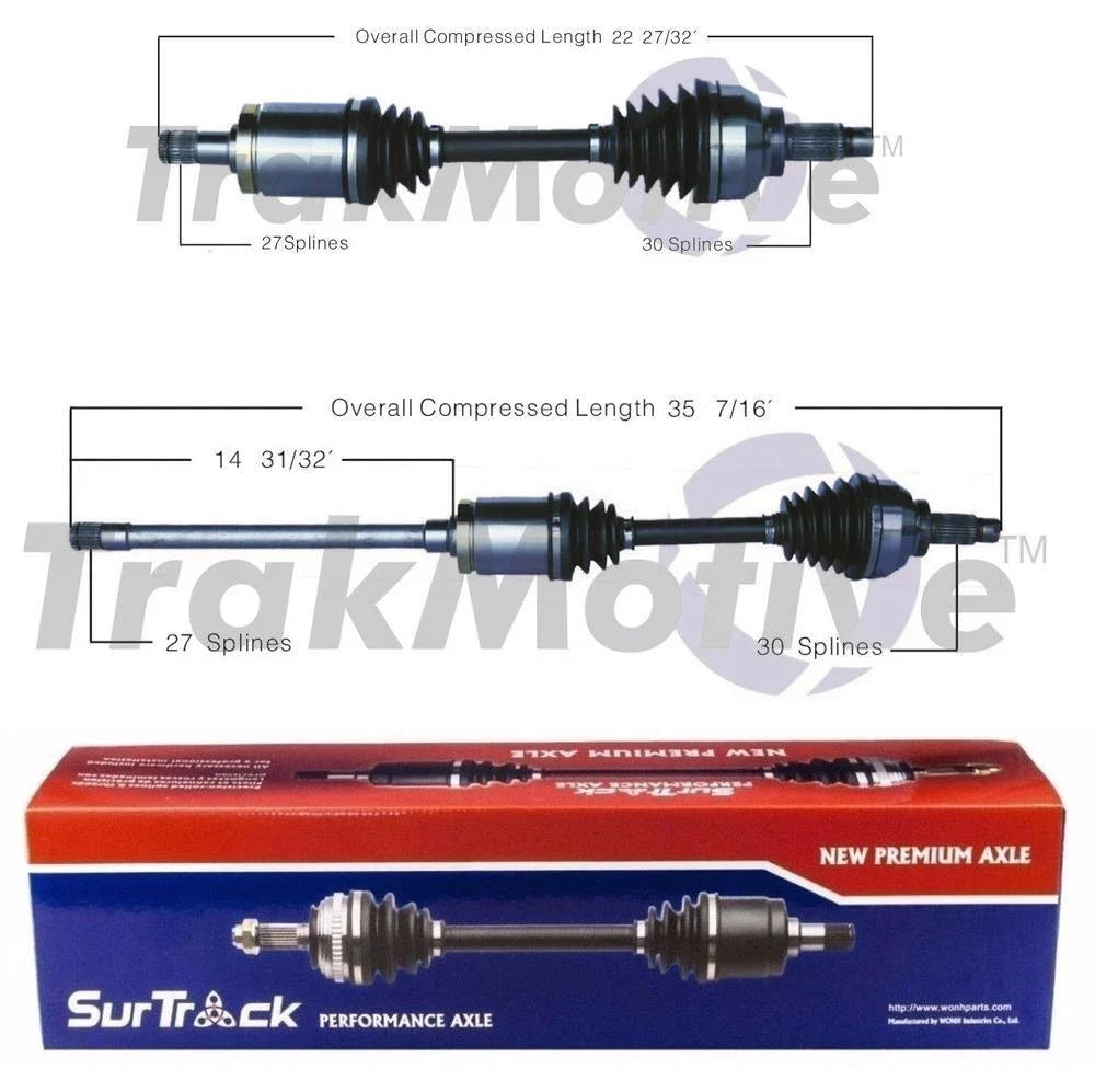 Set of 2 Front CV Axle Shaft Assemblies for BMW 325xi 330xi (2001–2005)