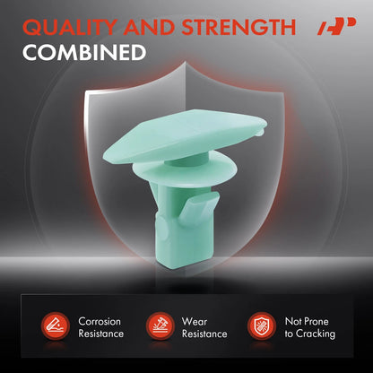Double Head Green Weatherstrip Retainers 5mm - 30 Pcs for Honda