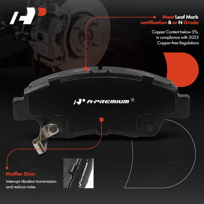 Front Brake Rotor and Pad Set for Honda Fit 2015 to 2020