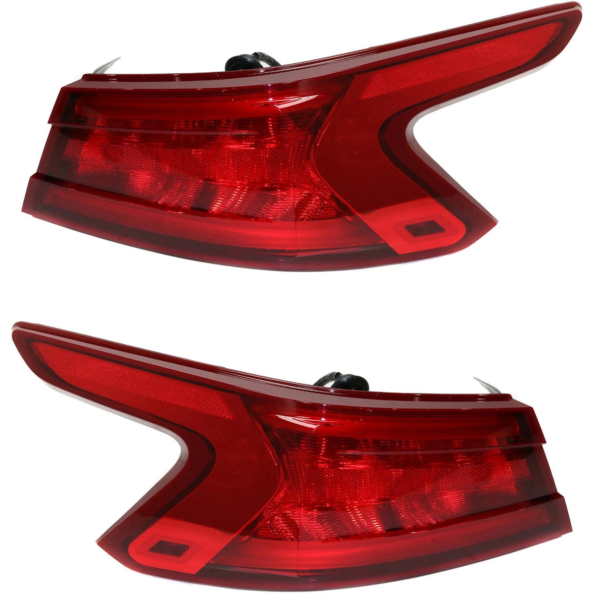 Tail Light Set for Nissan Maxima (2016–2018) Left Right Outer Clear/Red Halogen