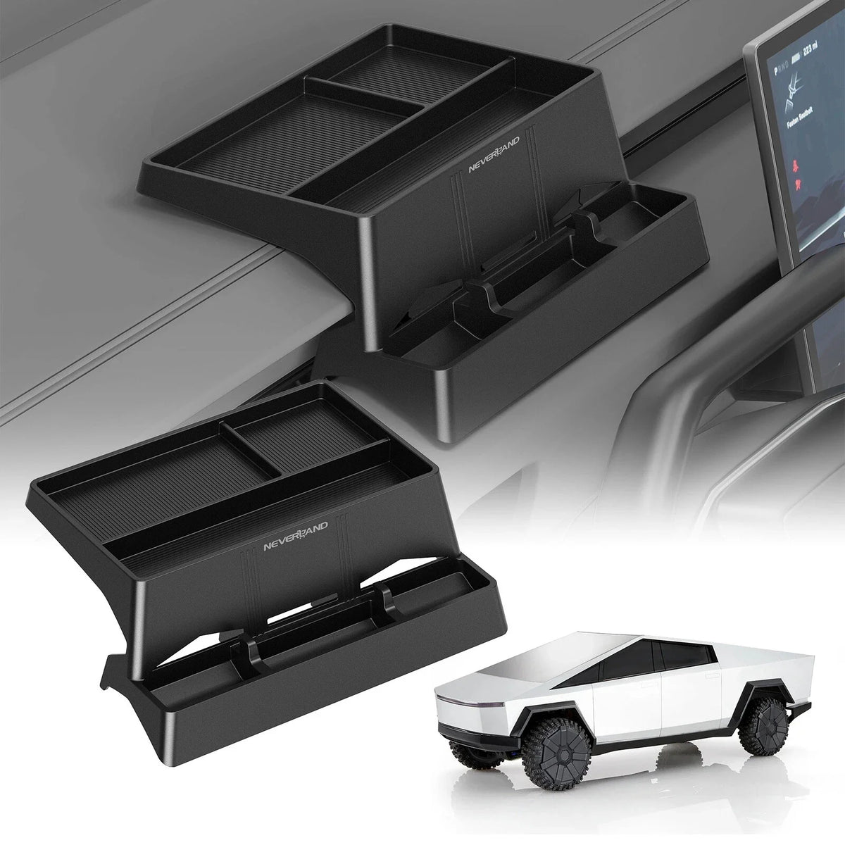 Screen Rear Console Organizer for Tesla Cybertruck (2024–2025)