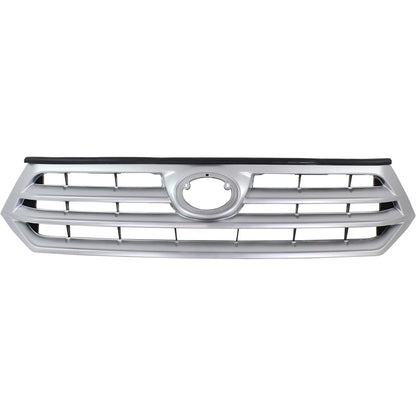 Grille for Toyota Highlander (2011–2013) Silver Plastic