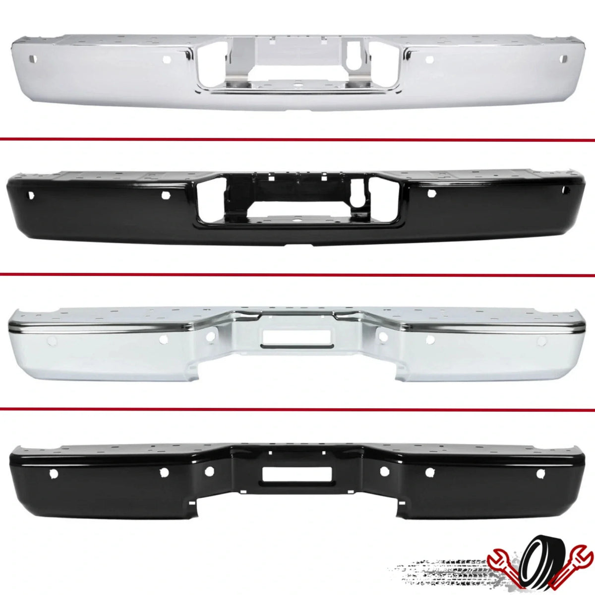 Chrome Rear Step Bumper Face Bar for Nissan Titan (2004–2020)