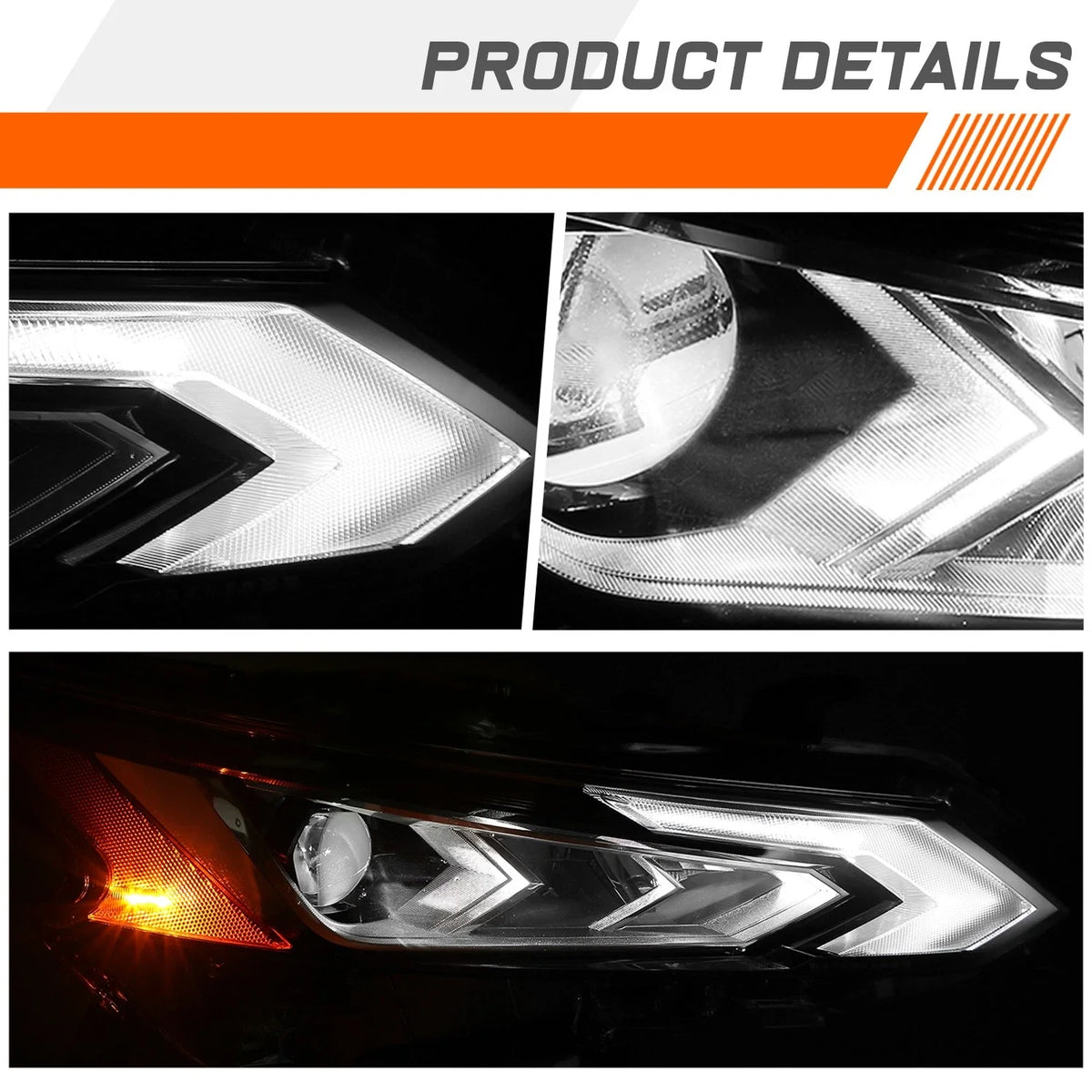 Chrome Finish LED Projector Headlight for Nissan Altima 2019–2022