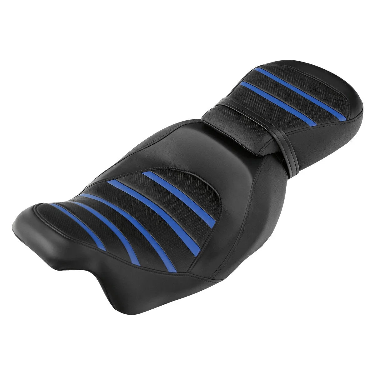 Driver Passenger Seat Black Blue for Harley Road Glide King 2009-2023