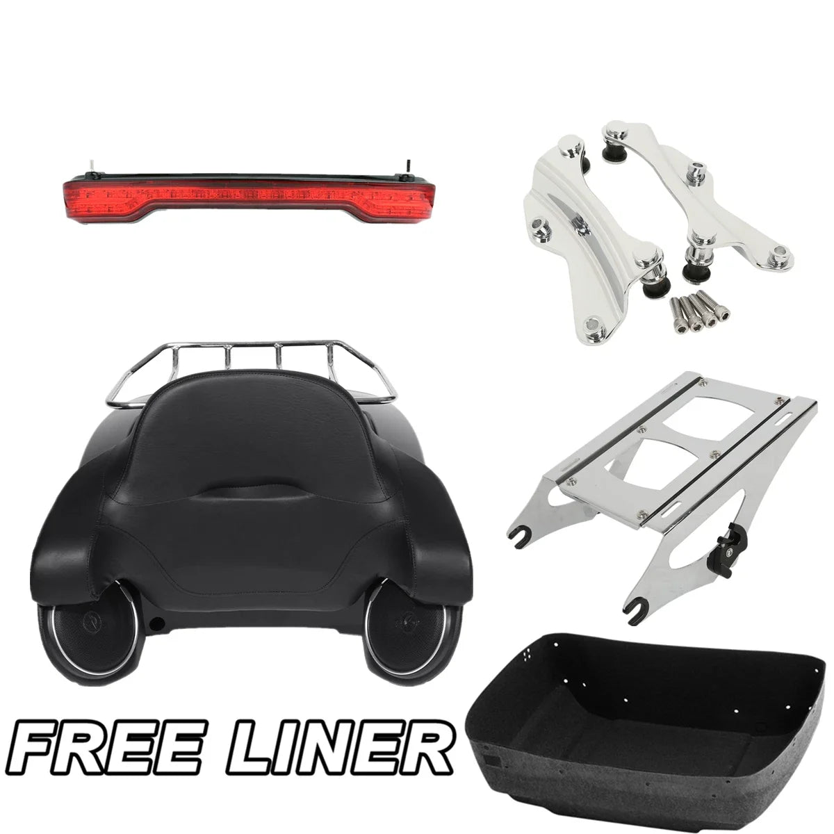 Trunk Pad Light Speakers Mounting for Road Glide King Harley 2014-2026