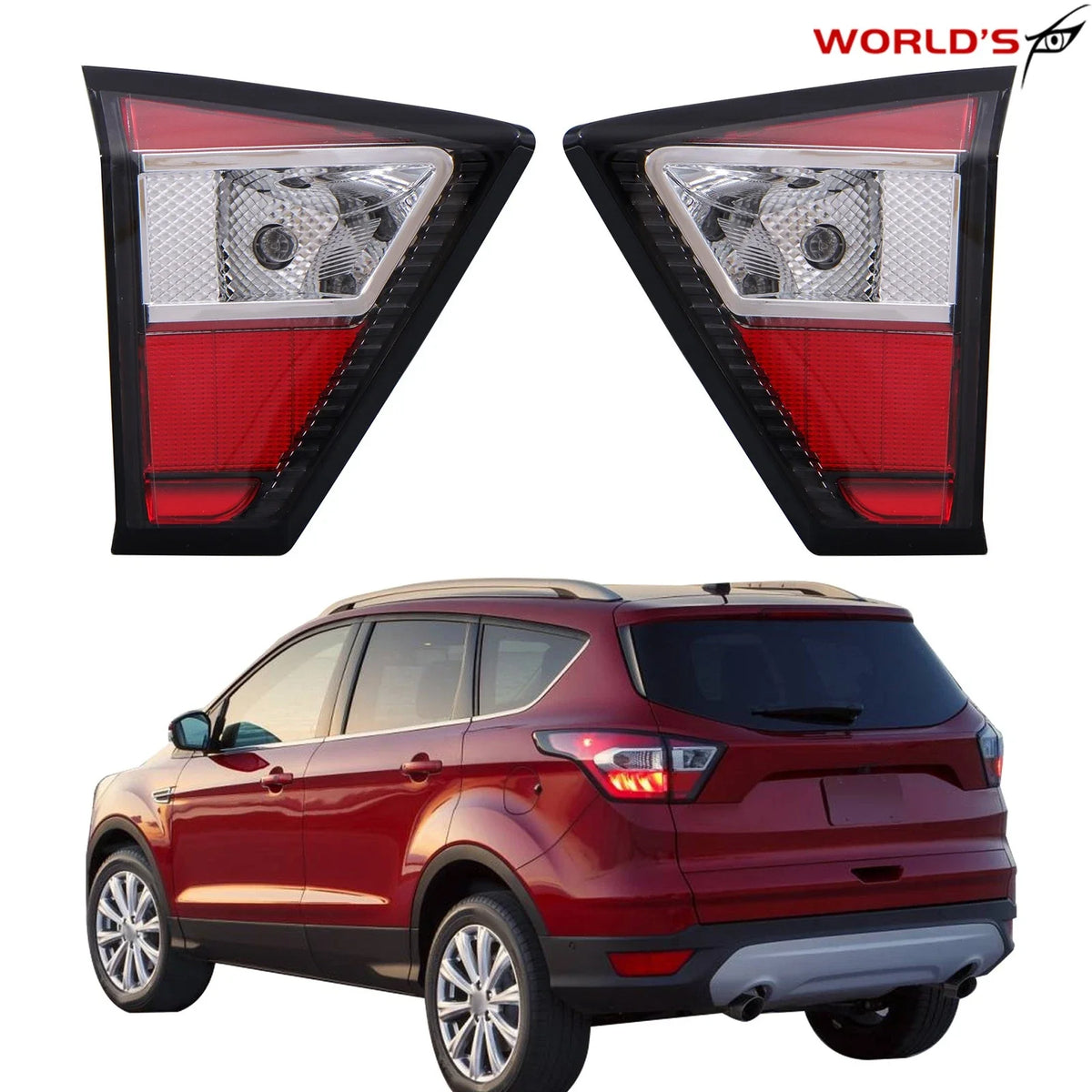 Set of 2 Tail Lights for Ford Escape (2017–2019) Halogen