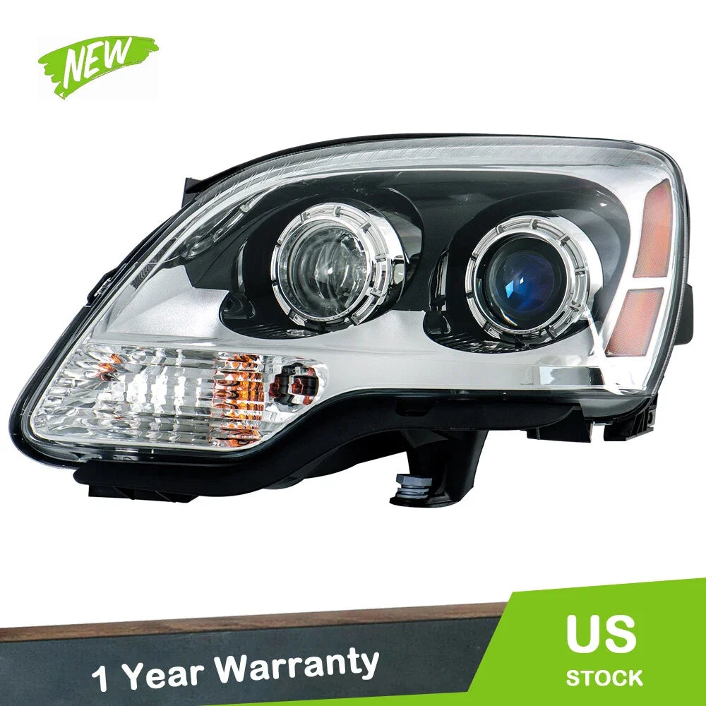Projector Headlight Assembly for GMC Acadia (2007–2012) Chrome HID Clear