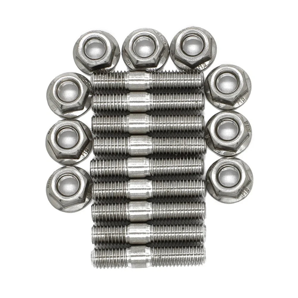 9-Piece Exhaust Manifold Studs for Acura Honda B/D Series B18 Civic Integra