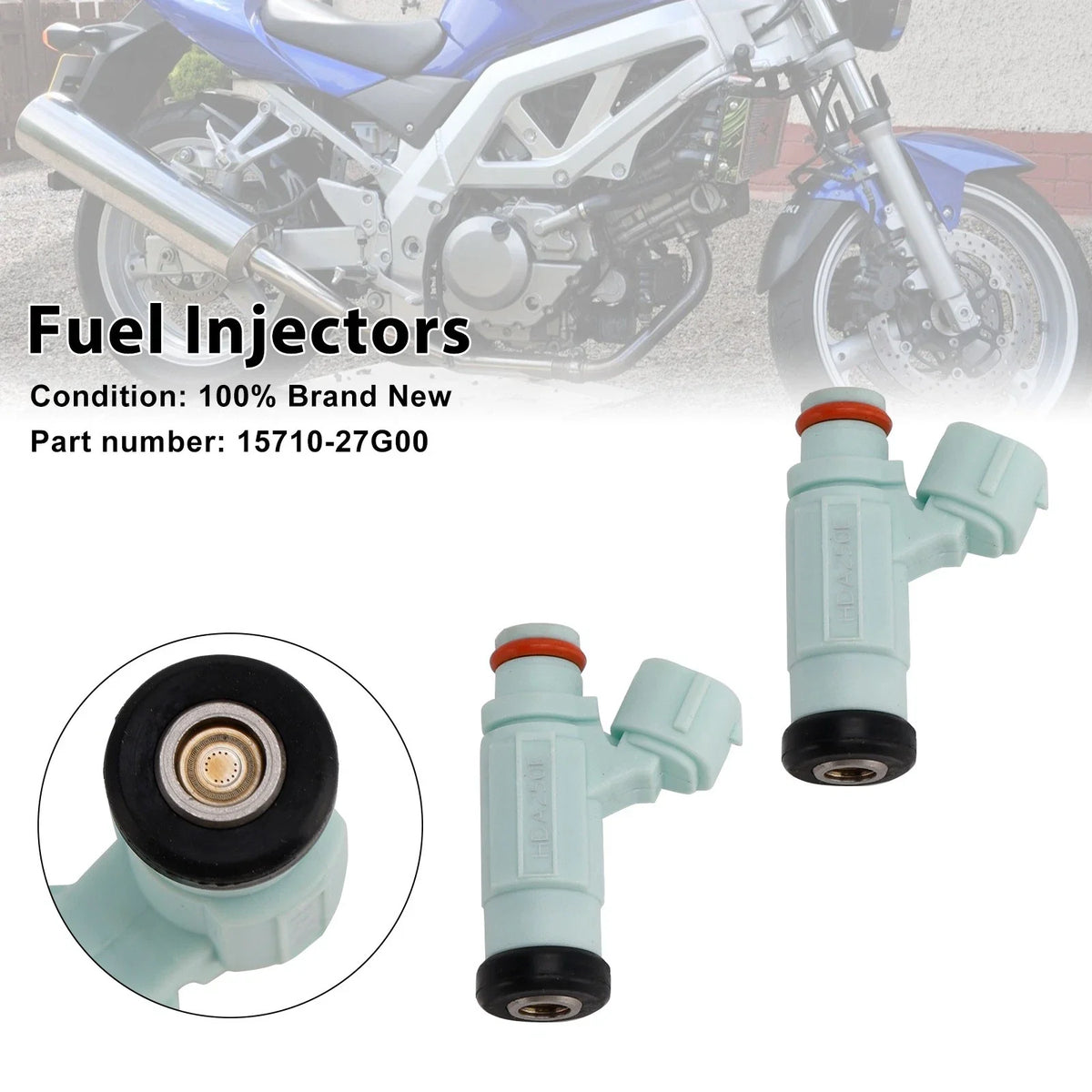 2X Fuel Injectors 15710-27G00 for Suzuki SV650 DL650 (2003–2011)