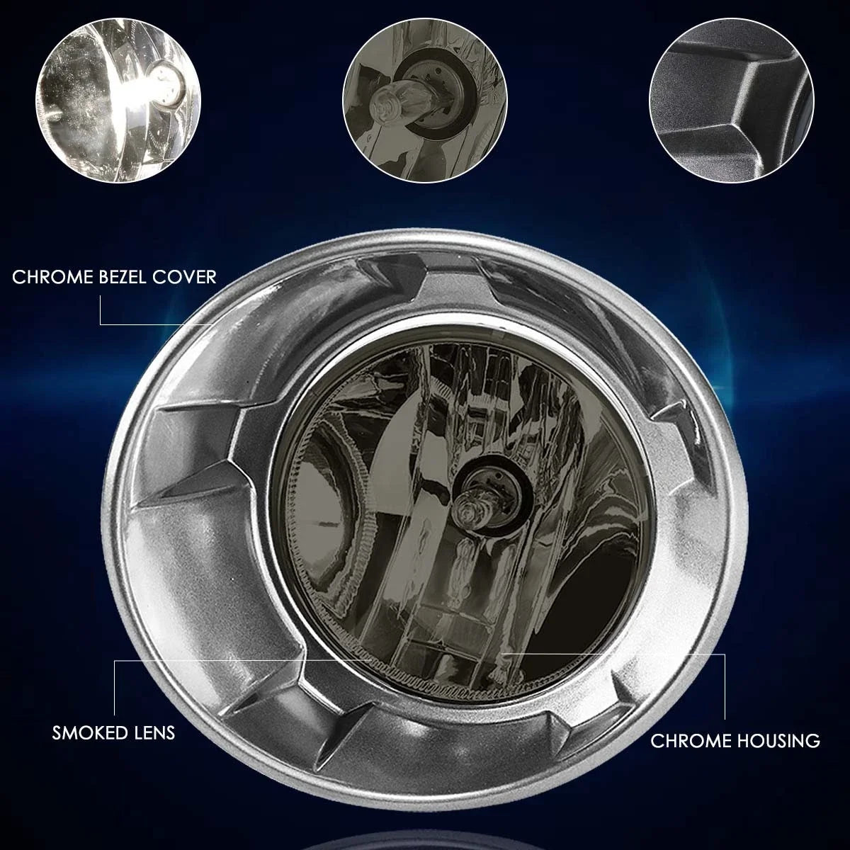 Smoked Fog Lights for 2010–2013 Chevy Camaro W/Bulbs
