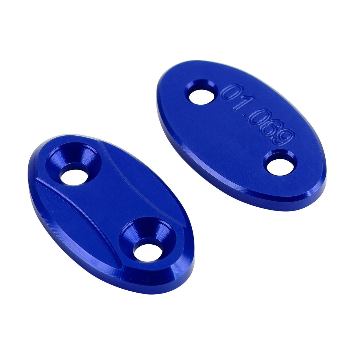 Mirror Block Off Plates in Blue for Yamaha YZF-R1 2007-2014
