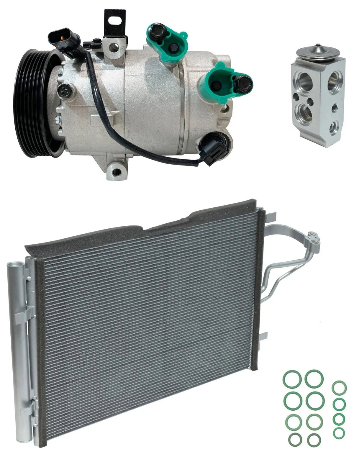 AC Compressor Kit With Condenser for Kia Forte 2.0L (2017–2019)