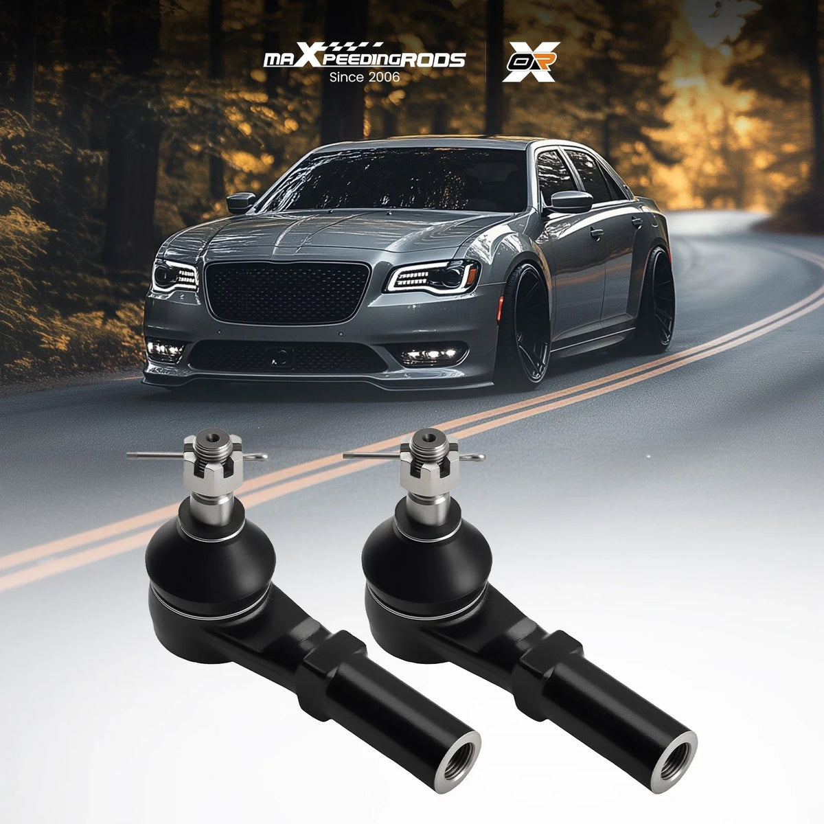 Pair Front Outer Tie Rod Ends for Chrysler 300 Dodge Challenger Charger (2011–2019)