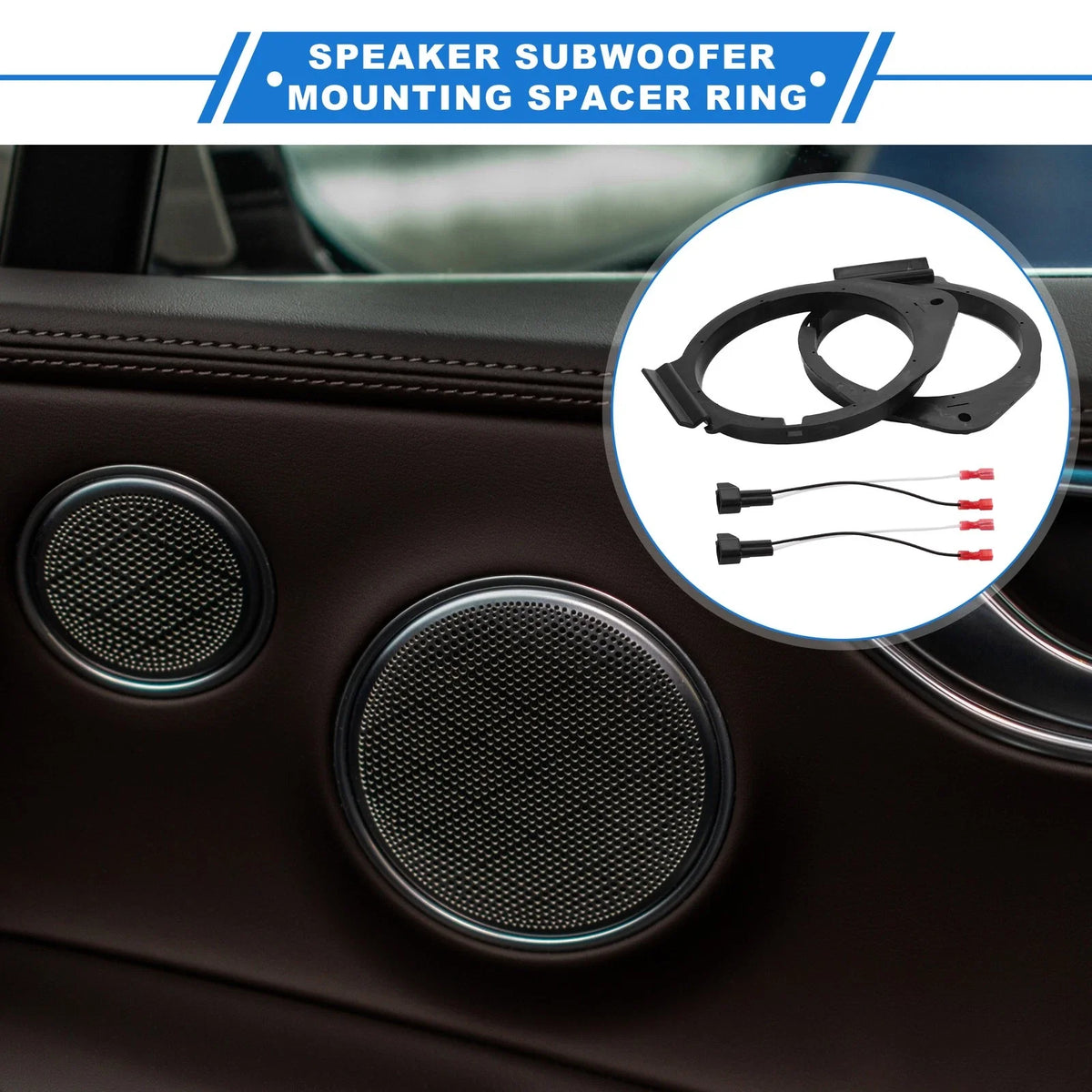 2X Speaker Spacer Ring for Skoda Toledo (6.5'' Tweeter)