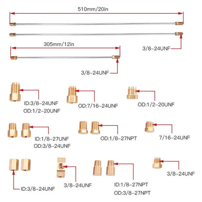 Front Brake Line Lock Kit (Heavy Duty) for Universal Fitment