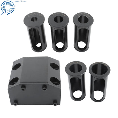 CNC Lathe Turret Tool Block BOT20 1-1/2" with 5 Reduction Sleeves