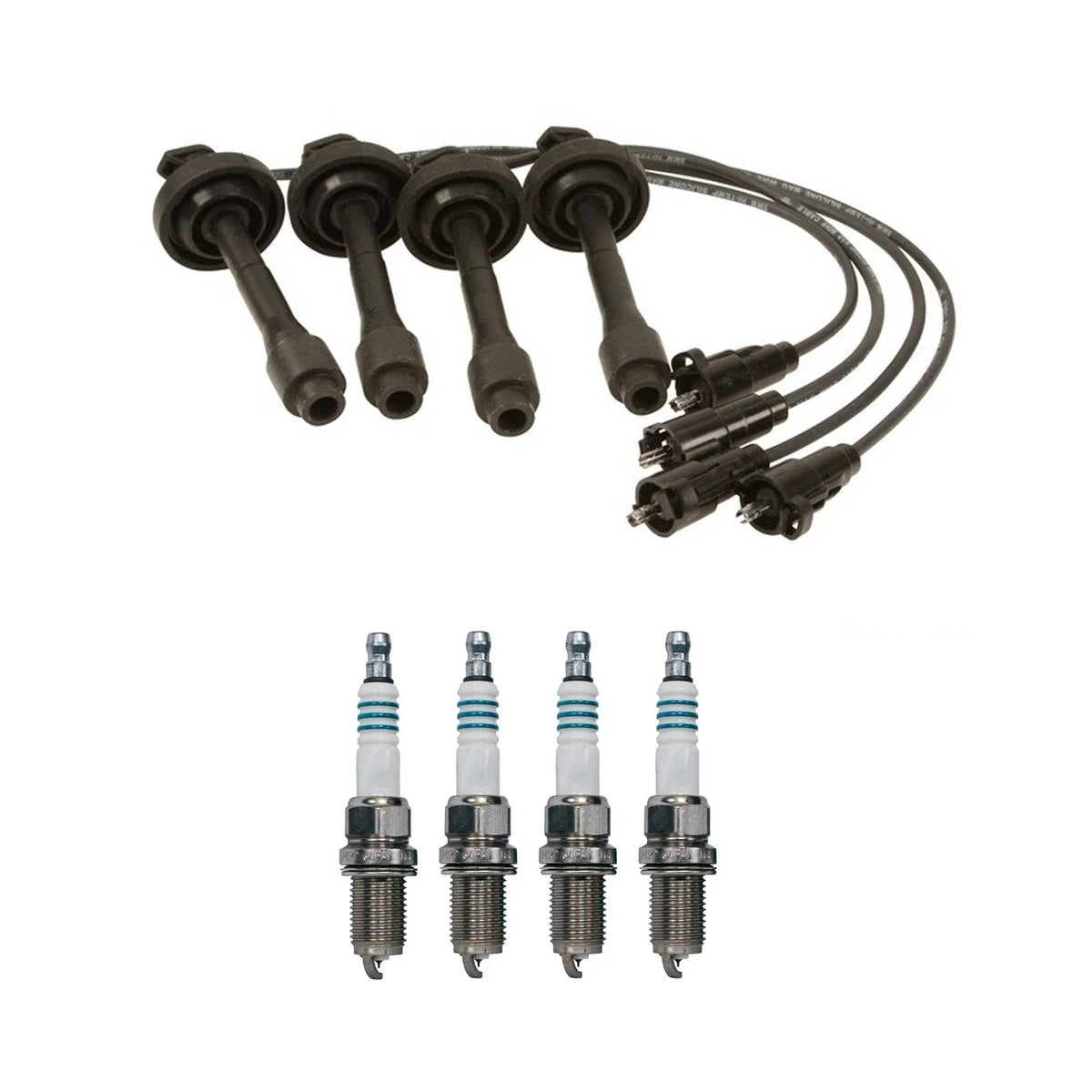 Denso Wire Set & 4 Iridium Power Spark Plugs for Chevy Toyota 1.8L