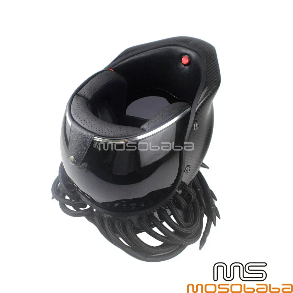 DOT Approved Carbon Fiber Motorcycle Helmet, Full Face, M Size