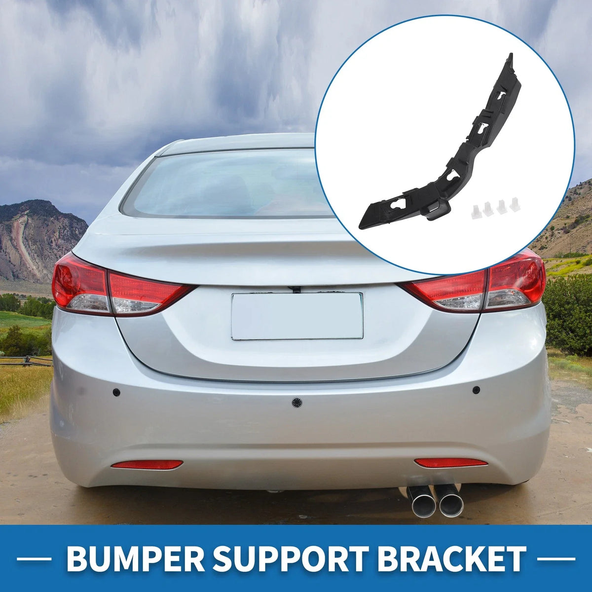 Left Rear Bumper Retainer Bracket No. 86613A7500 for Kia Forte5 (2014–2018)