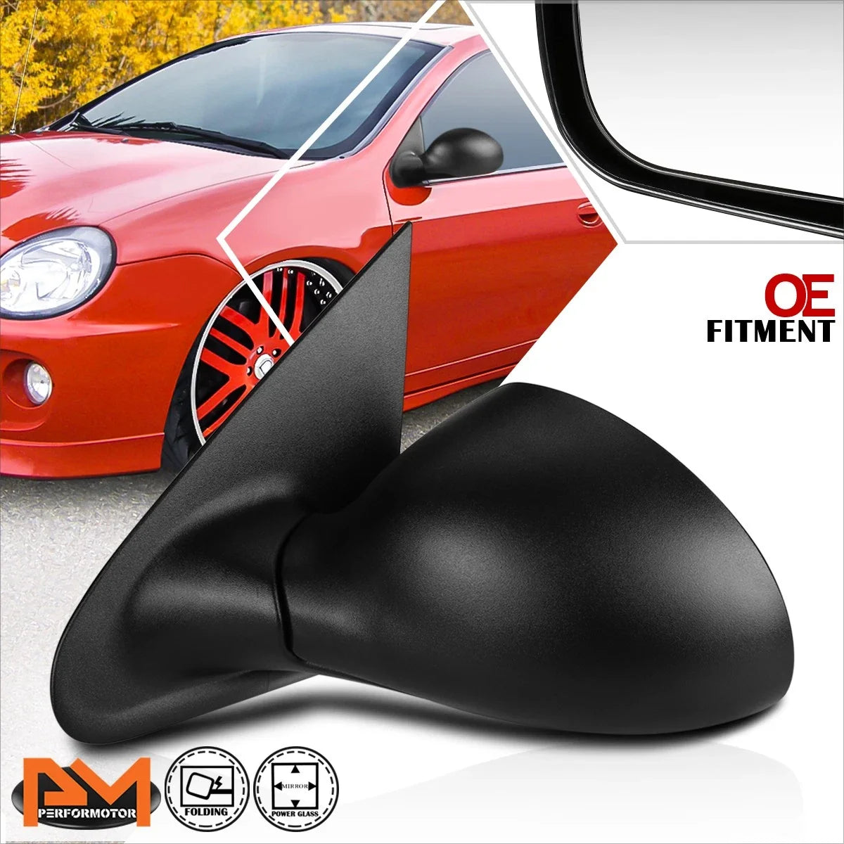 Adjustable Powered Side Mirror for Dodge Neon (2000-2002)