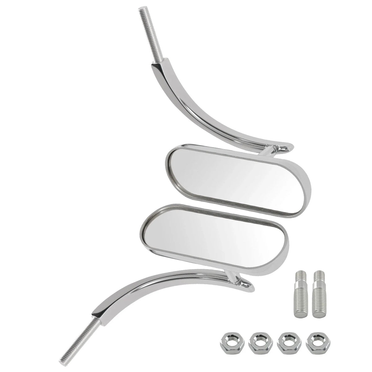 Chrome Motorcycle Mirrors for Yamaha Stratoliner/Royal Star (8mm 10mm)