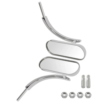 Chrome Motorcycle Mirrors for Yamaha Stratoliner/Royal Star (8mm 10mm)