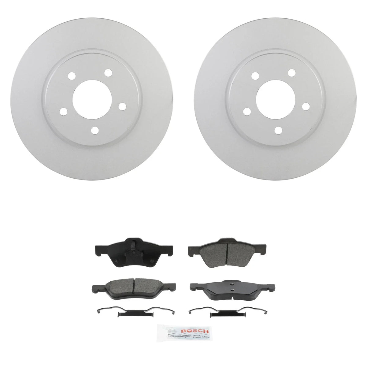 Bosch Front Vented Rotors & Blue Ceramic Brake Pads for Ford Escape