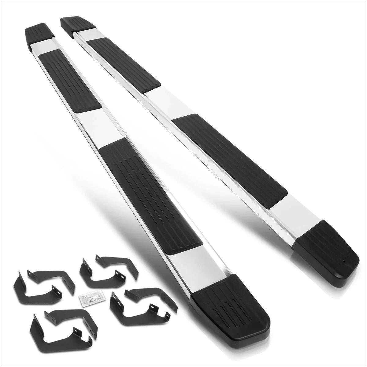 Set of 2 Step Pads for Toyota Tacoma Crew Cab (2005–2021) Silver